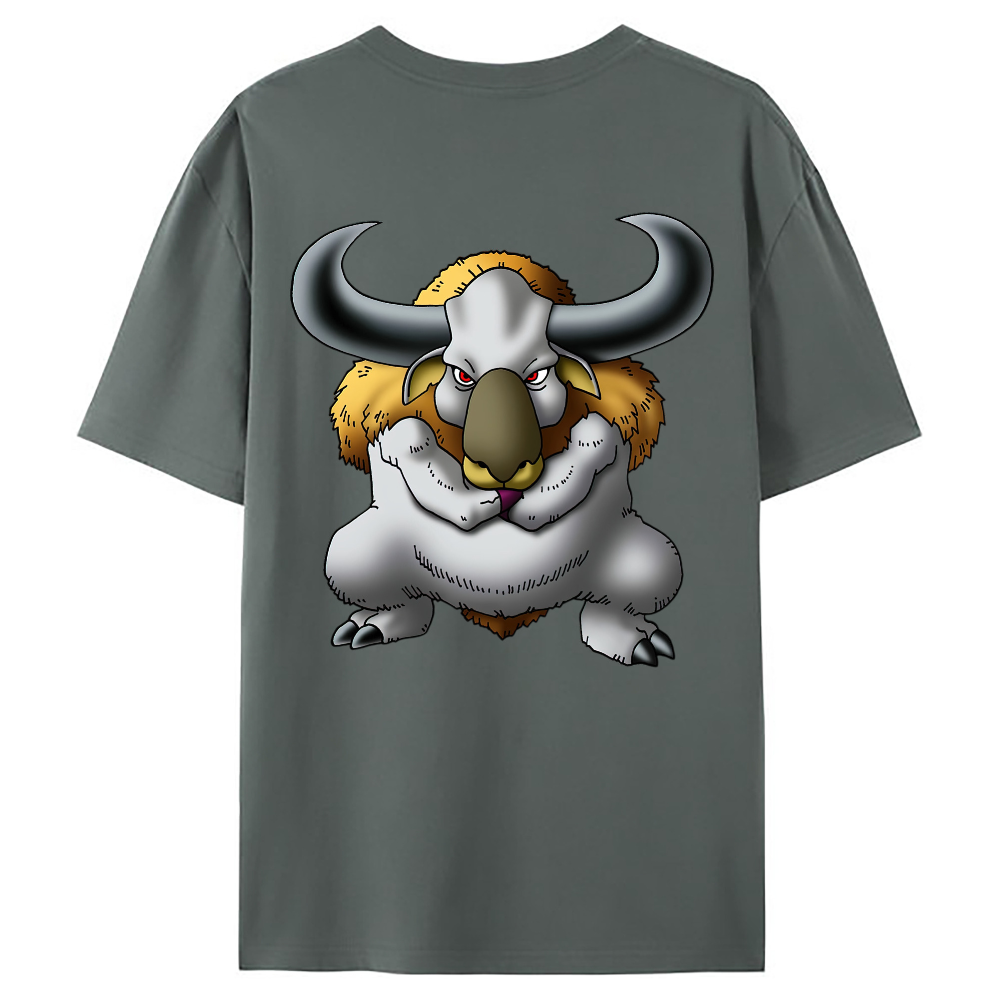 （画像用） ドラゴンクエスト Doragon Kuesuto Dragon Quest 綿100％ メンズ半袖Tシャツ（バックプリント） 通気性